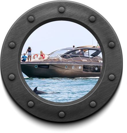 Yacht trough porthole