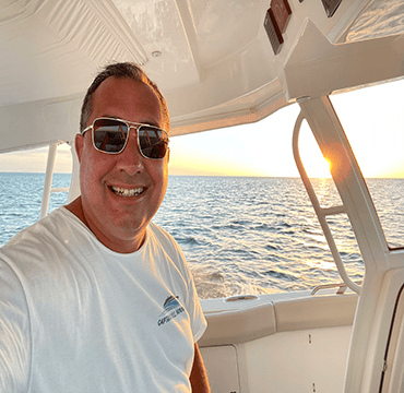 Capt BIll taking a selfie on the sunset